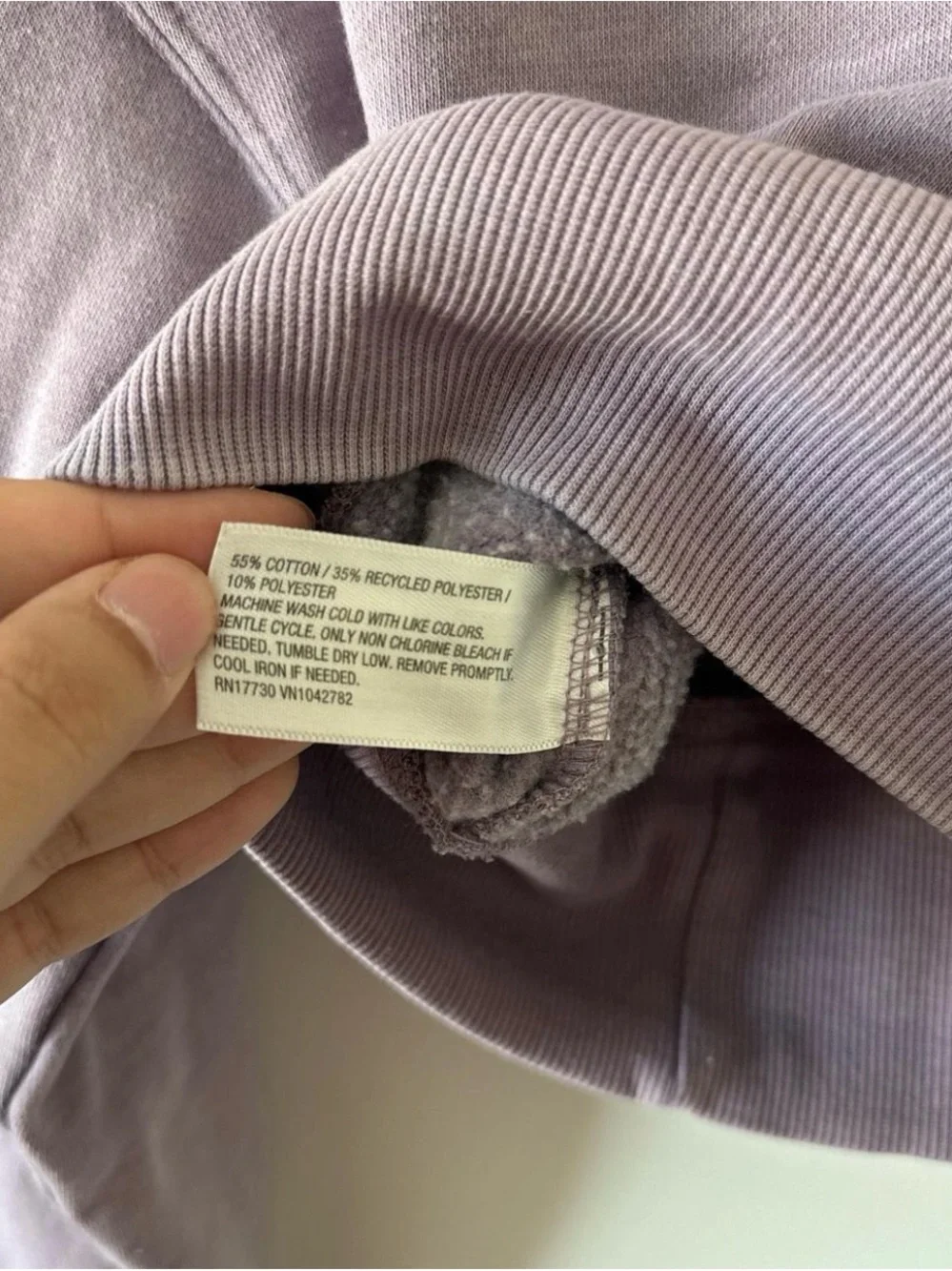 Cropped Lavender Crewneck Sweatshirt - Women Tops - Picture 6 of 6